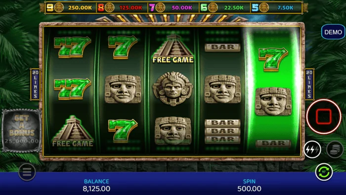 Mayan Madness - রিল এবং লাইন সহ খেলার স্ক্রিন